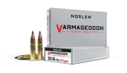 NOSLER VARMAGEDDON 300 AAC BLACKOUT 110gr FB TIP 20pk 2200fps