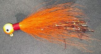 1/4oz CHART/ORANGE HEAD COPPER KRINKLE BUCKTAIL JIG