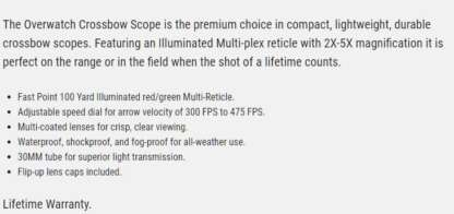 EXCALIBUR OVERWATCH CROSSBOW SCOPE ILLUM PKG - Image 2