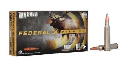 FEDERAL PREMIUM 7MM REM MAG 160gr PARTITION 2960fps 20pk