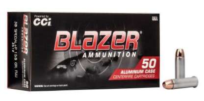 CCI BLAZER 38 SPECIAL+P 158gr FMJ ALUMINUM 850fps 50pk