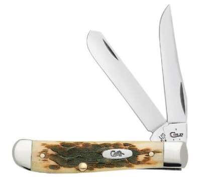 CASE AMBER BONE 2-BLADE MINI TRAPPER KNIFE