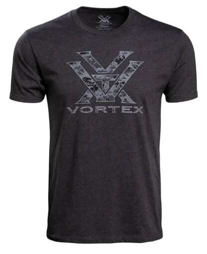 VORTEX 2XL CAMO LOGO CHARCOAL T-SHIRT