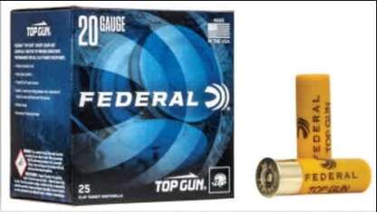 FEDERAL TOP GUN 20ga #7.5 2.75in TARGET LOAD 1210fps 25pk