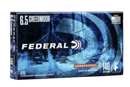 FEDERAL POWER-SHOK 6.5 CREEDMOOR 140gr JSP 2750fps 20pk