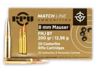 PRVI PARTIZAN PPU 8x57mm MAUSER 200gr FMJ BT 2110fps 20pk