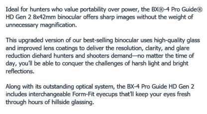 LEUPOLD BX-4 PRO GUIDE HD 10x42mm GEN 2 BINOCULARS - Image 2