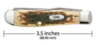 CASE AMBER BONE 2-BLADE MINI TRAPPER KNIFE - Image 2