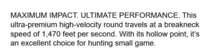 AGUILA 22LR INTERCEPTOR 40gr COPPER PLATED HP HV 1470fps 50pk - Image 3