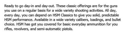 HSM 350 REM MAG 200gr CLASSIC RNI 2822fps 20pk - Image 3