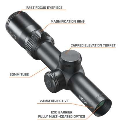 BUSHNELL ELITE 4500 4X 1-4 x24mm MULTI X RIFLESCOPE - Image 3