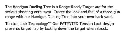 DO-ALL HANDGUN DUELING TREE W/TENSION LOCK - Image 3