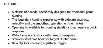 SAKO 90 HUNTER SS 7mm REM MAG OPTILOCK 24.5in 4rnd - Image 3