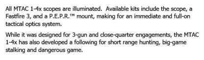 BURRIS MTAC 1-4x24mm ILLUMINATED BALLISTIC CQ 5.56 RIFLESCOPE - Image 3