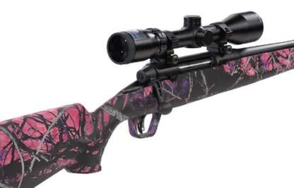 SAVAGE AXIS II XP COMPACT 243 WIN MUDDY GIRL 20in 4rnd DBM BUSHNELL 3-9x40 BANNER - Image 4