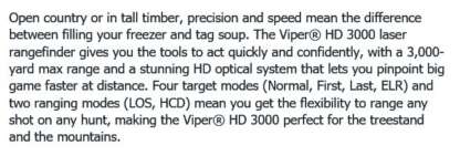 VORTEX VIPER HD 3000 LASER RANGEFINDER - Image 5