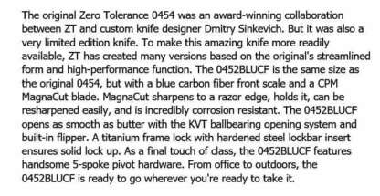 ZT-0452BLUCF SINKEVICH BLUE CARBON FIBER FOLDING KNIFE - Image 5