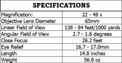 VORTEX RAZOR HD 22-48x65mm ANGLED SPOTTING SCOPE - Image 6