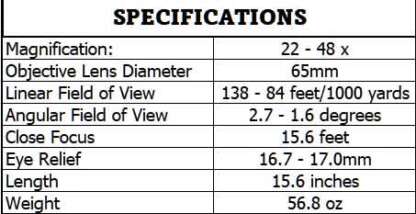 VORTEX RAZOR HD 22-48x65mm STRAIGHT SPOTTING SCOPE - Image 6