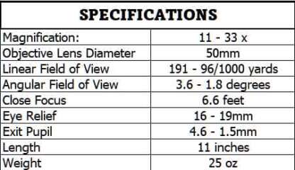 VORTEX RAZOR HD 11-33x50mm STRAIGHT SPOTTING SCOPE - Image 8