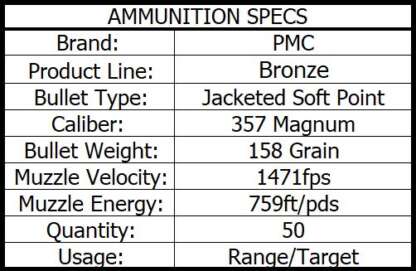 PMC BRONZE 357 MAG 158gr JSP 50pk 1471fps - Image 3