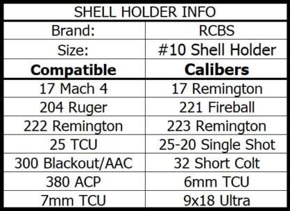 RCBS SHELL HOLDER #10 - Image 2