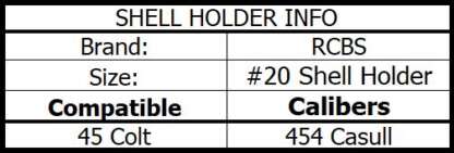 RCBS SHELL HOLDER #20 - Image 2