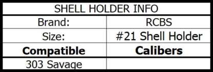 RCBS SHELL HOLDER #21 - Image 2