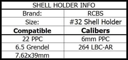 RCBS SHELL HOLDER #32 - Image 2