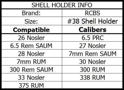 RCBS SHELL HOLDER #38 - Image 2