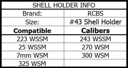 RCBS SHELL HOLDER #43 - Image 2