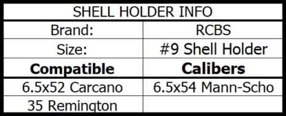 RCBS SHELL HOLDER #9 - Image 2