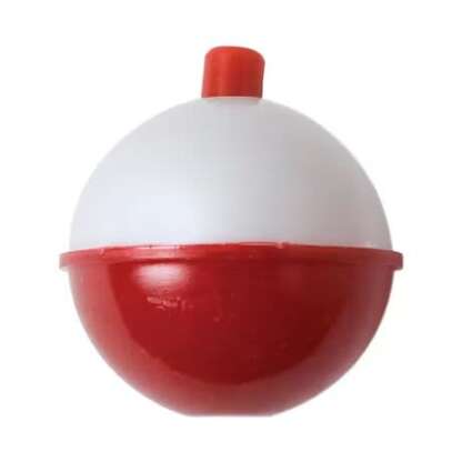 PLASTIC RED & WHITE 2in SNAP ON FISHING FLOAT