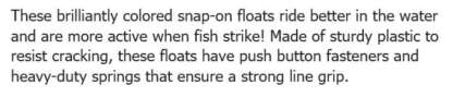 PLASTIC RED & WHITE 2in SNAP ON FISHING FLOAT - Image 2