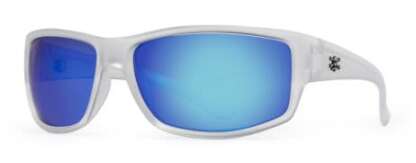 CALCUTTA RIP CRYSTAL FRAME BLUE MIRROR LENS POLARIZED SUNGLASSES