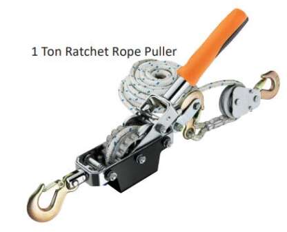 JUN KAUNG 1 TON PORTABLE ROPE PULLER- 6m X 10mm POLY ROPE