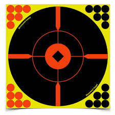 SHOOT-N-C 12in ROUND BULLSEYE REACTIVE TARGET 5pk