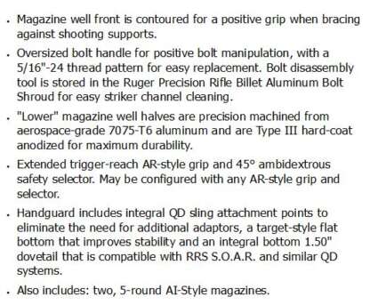 RUGER PRECISION ENHANCED 6.5 CREEDMOOR W/A1 STYLE MAG 24in 10rnds - Image 3