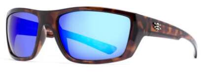 CALCUTTA SHOCK WAVE TORTOISE FRAME BLUE MIRROR LENS POLARIZED SUNGLASSES