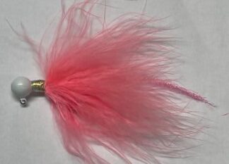 1/4oz SHRIMP PINK PINK FLASHABOU MARABOU JIG