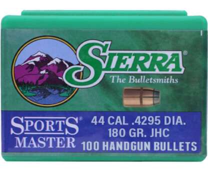 SIERRA 44CAL .4295in 180gr JHC 100pk