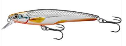 JERKBAIT SMELT SILVER/ORG 5-7in 3 5/8in 5/16oz DIVE