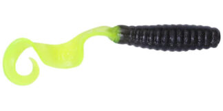 GOT-CHA 4in SMOKE CHARTREUSE CURLY TAIL GRUB 20pk