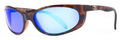 CALCUTTA SMOKER TORTOISE FRAME BLUE MIRROR LENS POLARIZED SUNGLASSES