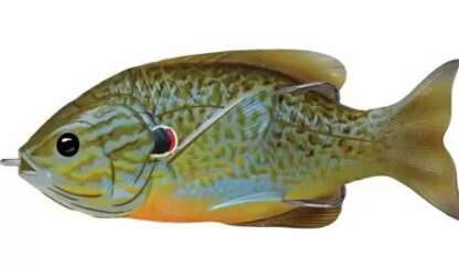 SUNFISH 3'' NAT/BLUE PUMPKINSEED HOLLOW BODY SWIMTAIL