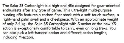 SAKO 85 CARBONLIGHT 6.5 CREEDMOOR 20.4in 5rnd - Image 2