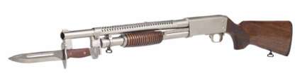 SULUN ARMS SP-408 TRENCHGUN 12ga CHROME WALNUT 24in 5rnd