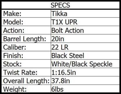 TIKKA T1X UPR 22LR 1/2X28 20in 10rnd - Image 2