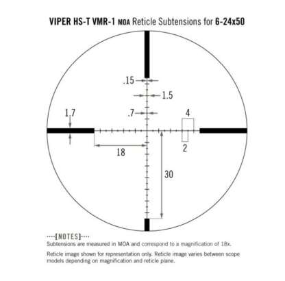 VORTEX VIPER HS-T 6-24x50 SFP SCOPE W/VMR-1 RETICLE (MOA) - Image 2