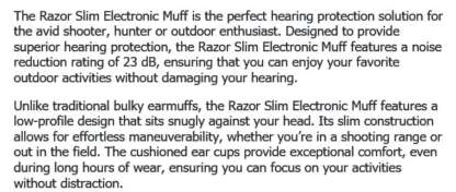 WALKER'S RAZOR SLIM ELECT QUAD MUFFS - FDE - Image 2